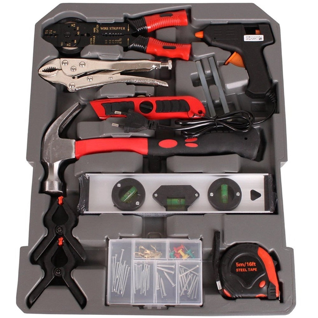 SET CASSETTA ATTREZZI TROLLEY VALIGIA KIT UTENSILI COMPRESI 186 PEZZI