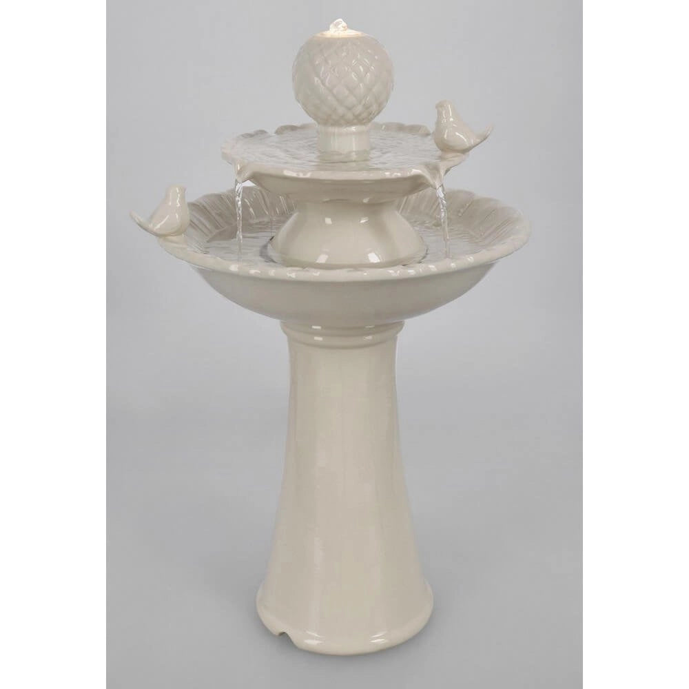 Fontana da Giardino Ceramica Avorio da Esterno H68 - LUNARA