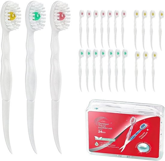 Spazzola per Denti 5-in-1 - Mini Spazzole per Denti - Spazzola per Denti da Viaggio - Spazzola per Denti Interdentale - Spazzola per Denti con Fetta - Compatta e Portatile - Spazzola per Denti da Viaggio