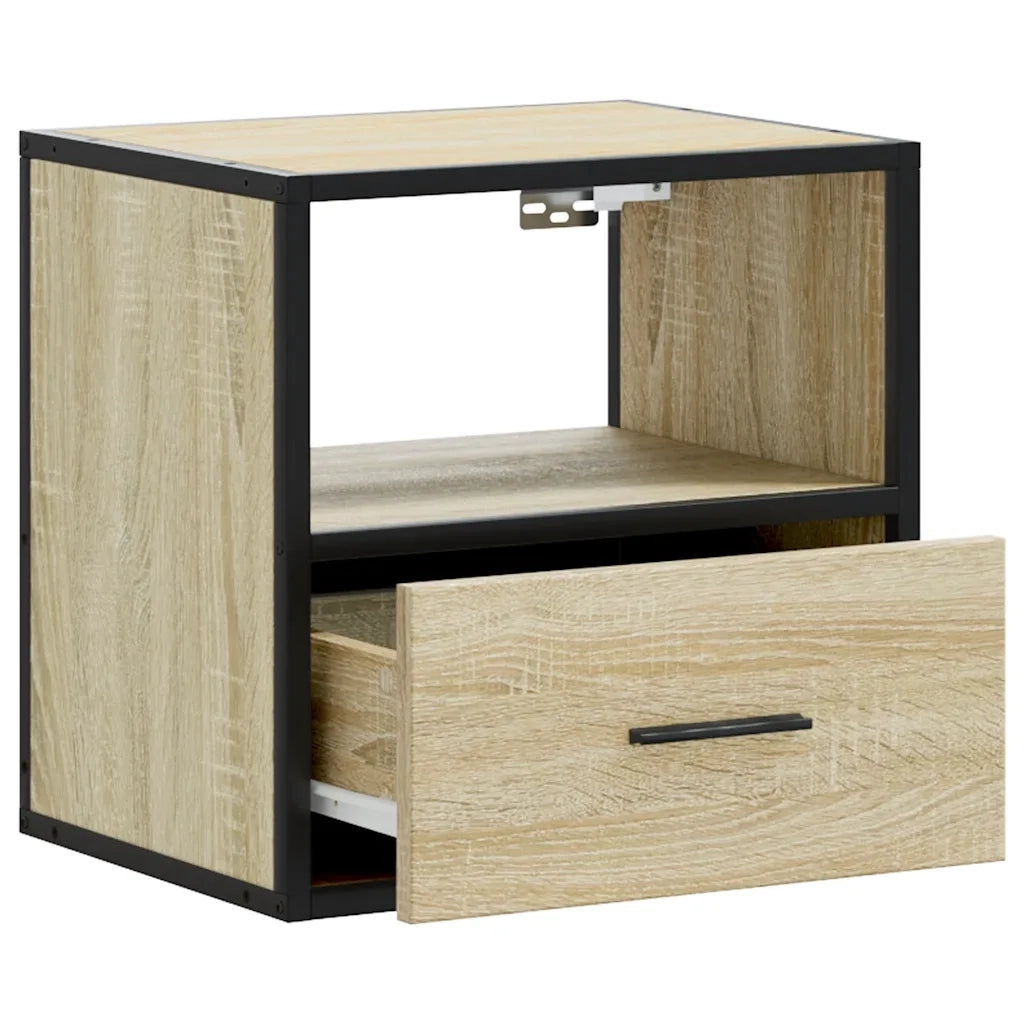 vidaXL Comodino a Muro Rovere Sonoma 40x31x39,5 cm