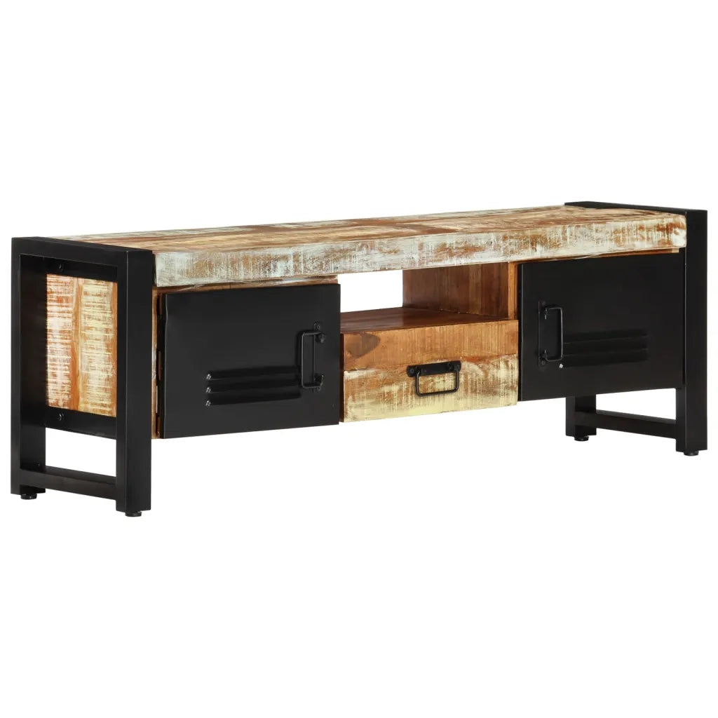 Mobile Porta TV 120x30x40 cm in Legno Massello di Recupero 338223