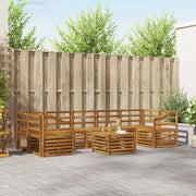 Set divani 8 pcs Naturale Legno di Acacia Massello