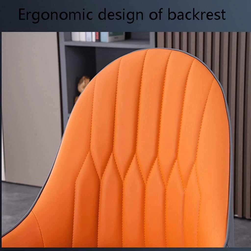 Set di 4 sedie da pranzo in pelle di microfibra, con schienale ergonomico e gambe in legno di faggio per bancone, salone, reception, cucina