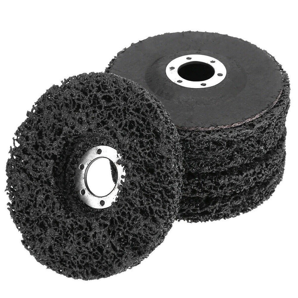 Trade Shop - 5pz Disco Abrasivo Per Asportazione Vernice Ruggine Saldatura 110mm Nylon A.05101 -