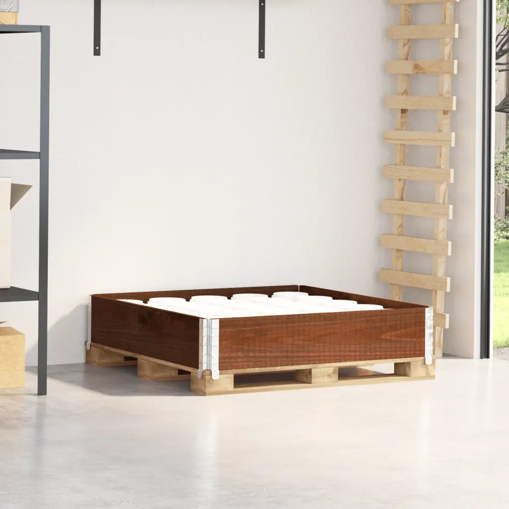 Paretale per Pallet Marrone 100x100cm in Legno Massello di Pino CFW7853374