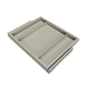 Kit di vassoio metallico e telaio a scorrimento con chiusura ammortizzata per armadio, regolabile, modulo 600 mm, Nero..