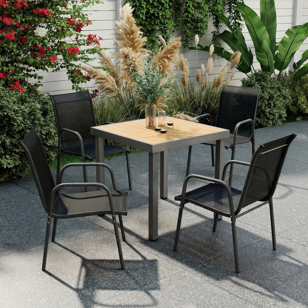 Sedia da pranzo con braccioli ¨C zephmum ¨C nero