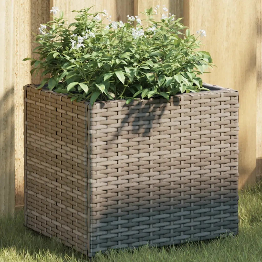 Fioriere da Giardino 2 pz Grigie 36x30x32 cm in Polyrattan 3210533