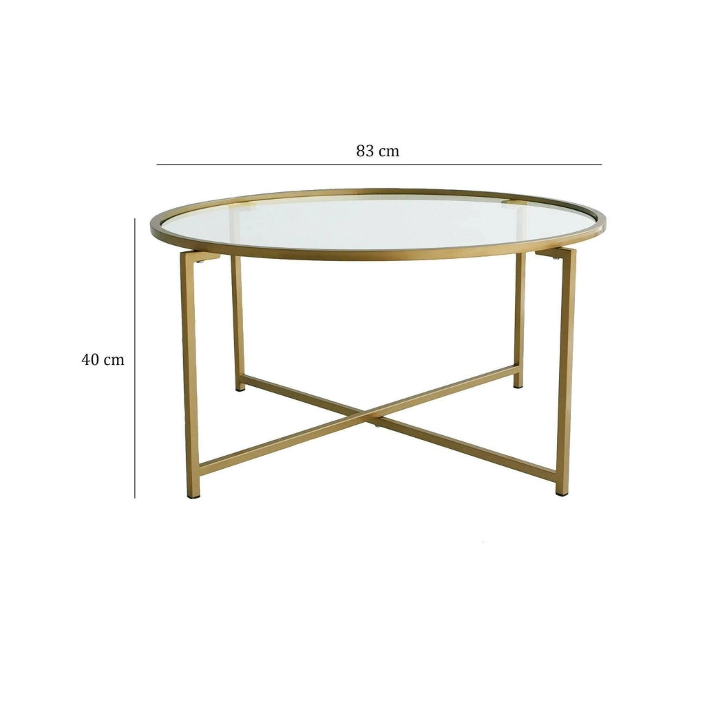 Ecaterina, Tavolino da Salotto Cassetti, 83x83x40h cm oro