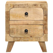 Comodini 2pz 40x32x46 cm in Legno Massello di Mango Grezzo 4104512