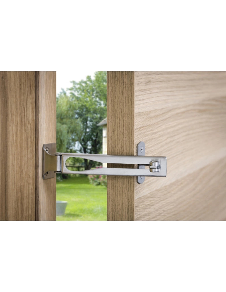 Limitatore di apertura di sicurezza per porta d'ingresso, acciaio inox satinato – THIRARD