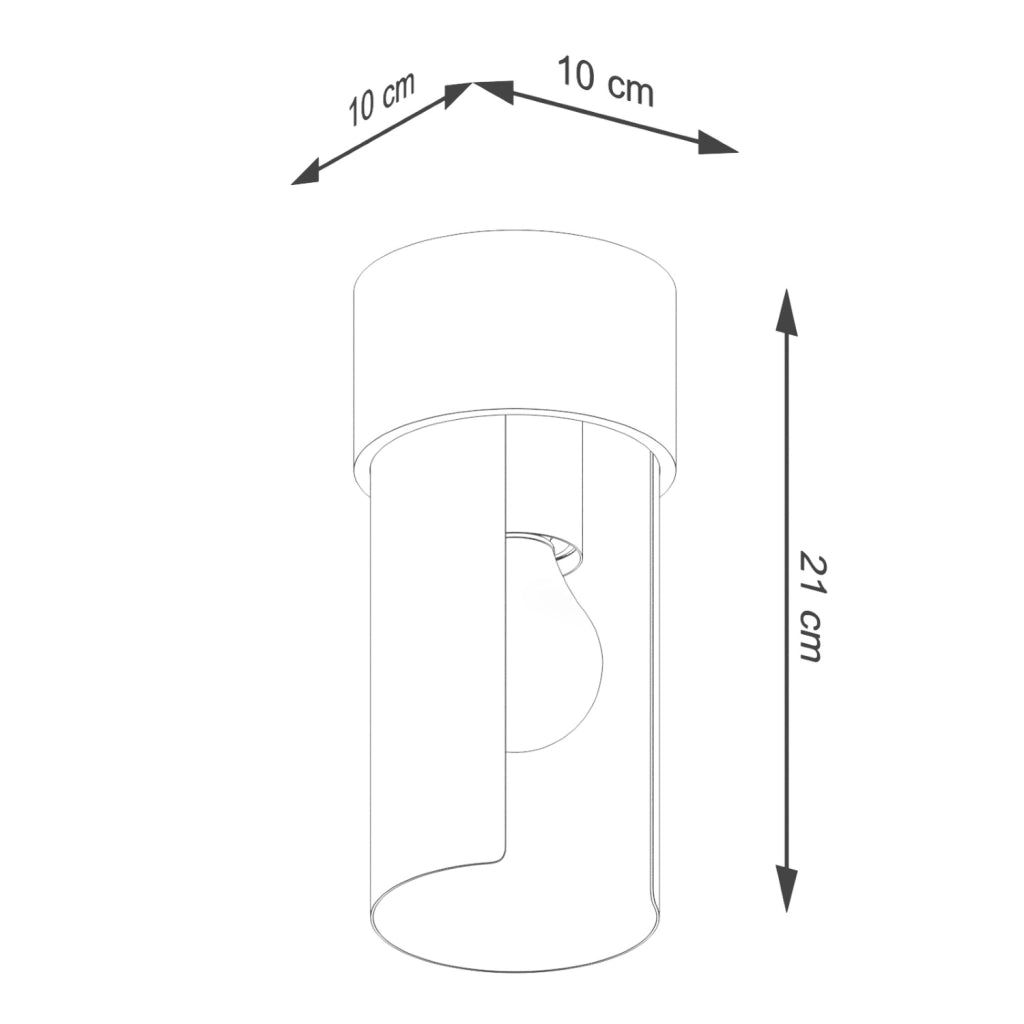 Spot soffitto rotondo bianco Ø10 orientabile E27 Pure Lume