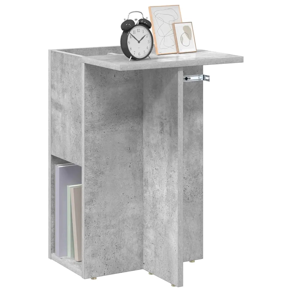 Tavolino Grigio cemento 35 x 40 x 55 cm Legno multistrato 891099