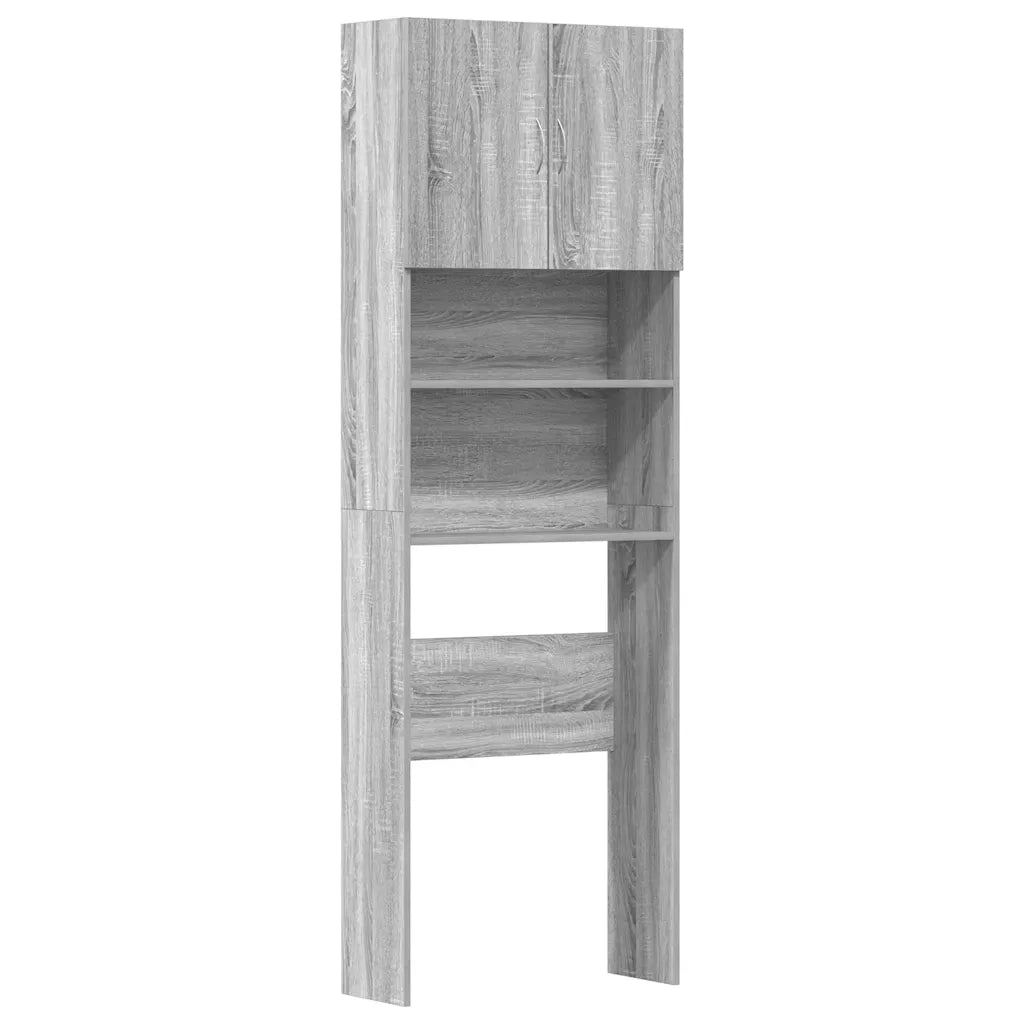vidaXL Mobile Lavatrice Grigio Sonoma 64x24x190 cm Legno Multistrato