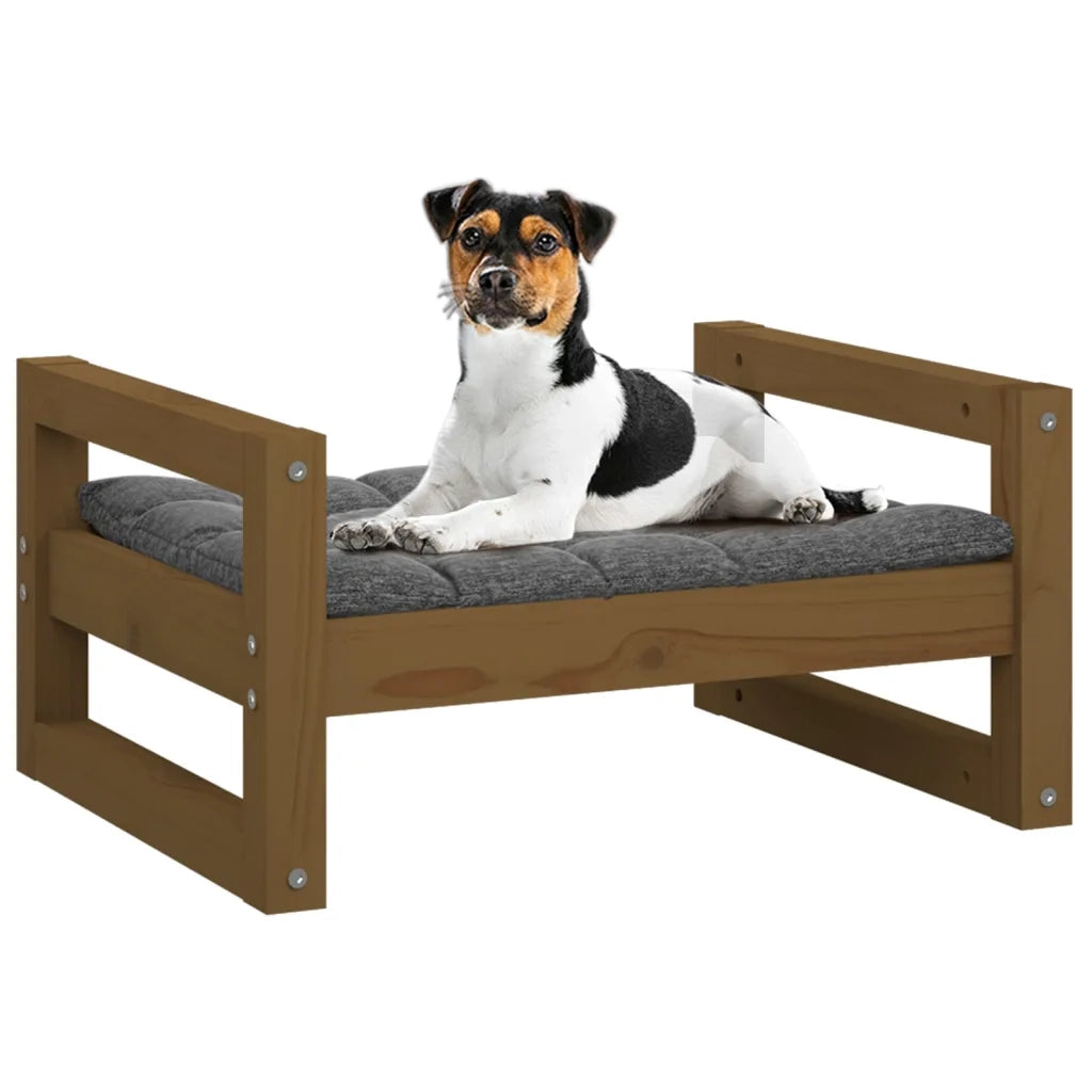 Cuccia per Cani ambra 55,5x45,5x28 cm Legno Massello di Pino 821470
