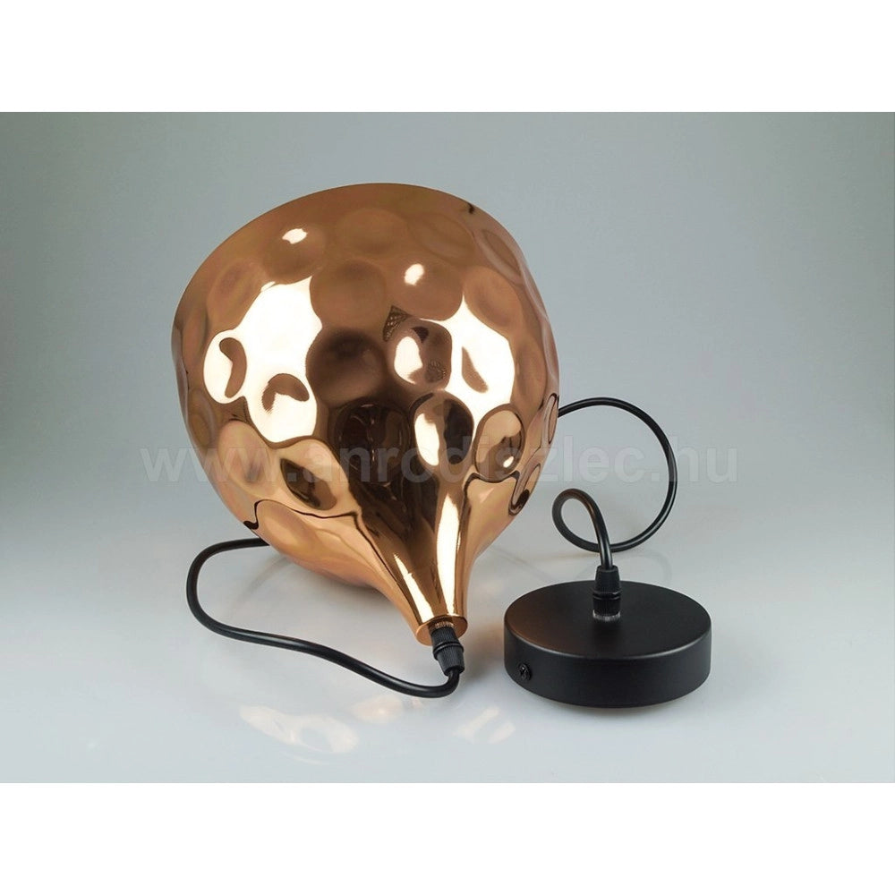 Trade Shop - Lampadario Pendente Lampada A Sospensione In Metallo Cono Oro Rosa Rame Vt-8230 -