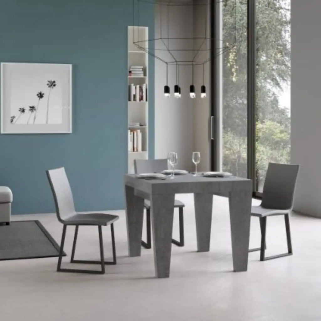 Tavolo allungabile 90/246x90 cm Spimbo colore cemento