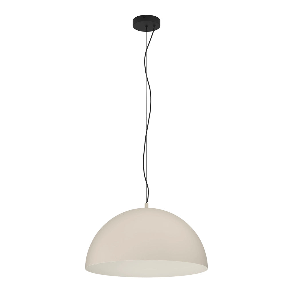 Lampadario A Sospensione Contemporaneo Gaetano 1 Acciaio Nero Sabbia 1 Luce E27