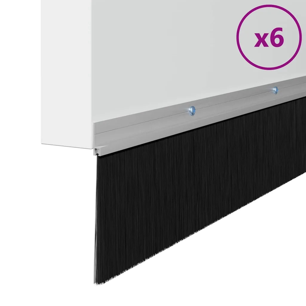 Spazzole per porte a vite 6 pcs Argento 100 cm 42019493