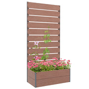 Fioriera con griglia per piante rampicanti ¨C zephmum ¨C marrone chiaro 72x38x150 cm