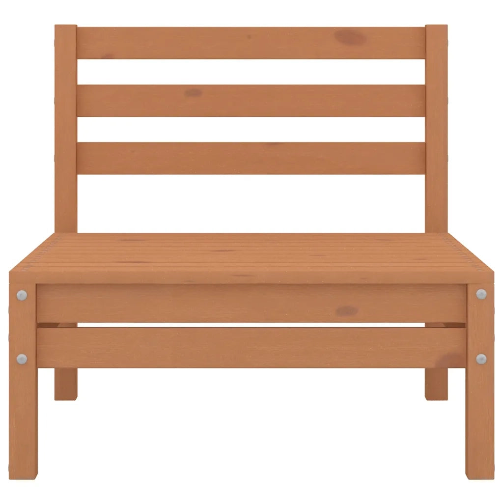 Divani Centrali da Giardino 4pz Ambra in Legno Massello di Pino 806595