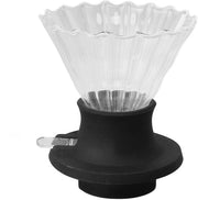 Caffettiera con alta resistenza termica - contenitore per filtro caffè - estrazione immersione - estrazione a mano con druppe - vetro borosilicato - facile pulizia - filtro caffè