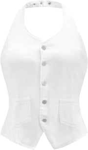 Vestito da donna in stile denim senza spalle con chiusura a bottone 

 Modello: Allecto plus 
 Codice: 
 Dimensioni: 
 Materiale: 
 Colore: 
 Caratteristiche: backless design, stile jeans