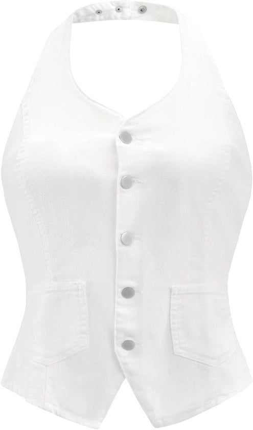 Vestito da donna in stile denim senza spalle con chiusura a bottone 

 Modello: Allecto plus 
 Codice: 
 Dimensioni: 
 Materiale: 
 Colore: 
 Caratteristiche: backless design, stile jeans