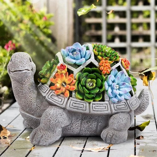Decorazione per Giardino di Tartaruga con 7 Luce LED Solare per Esterno Ornamento per Giardinetti Decorazioni Cucite per Patio Giardino Regalo