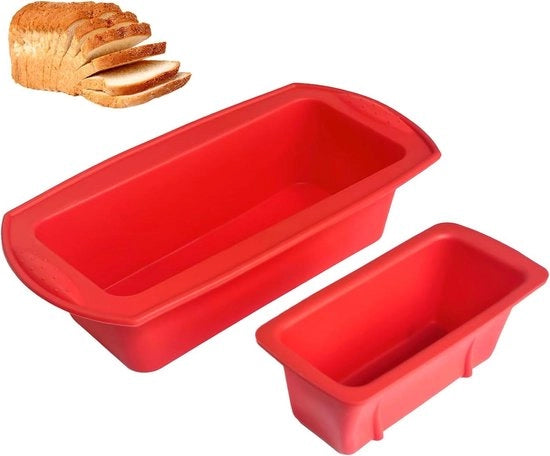 Set di 2 muffin silicone (piccolo e grande) con finitura antiaderente, forma per pane resistente al calore, forma per muffin riutilizzabile per panini fatti in casa e brownies.