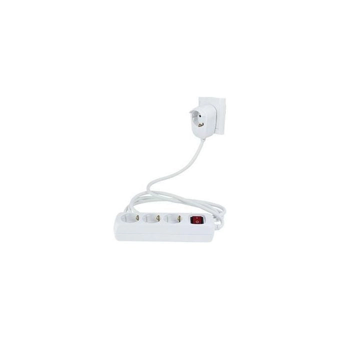 REV 0012392114 Powersplit Prolunga Multipla 4 prese 2 m 3500 W protezione sovraccarico interruttore colore Bianco