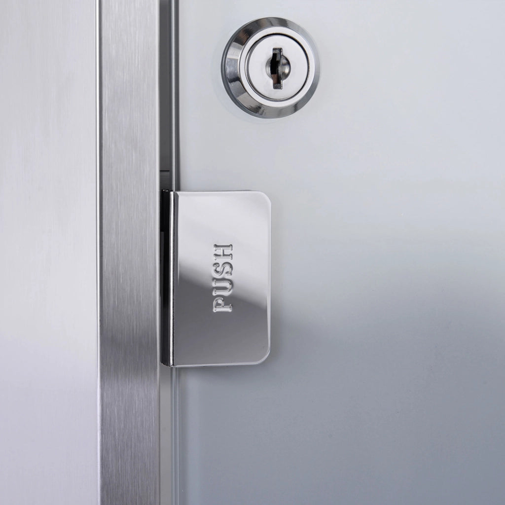 Armadio da muro 3 ripiani in acciaio inossidabile con porta a vetro ¨C Minimal ¨C Bianco 60x30x15 cm