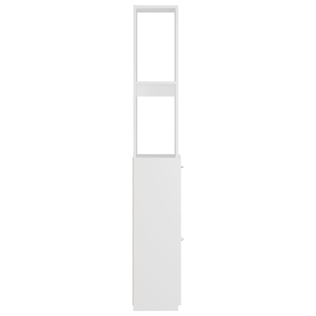 Armadietto da Bagno | Armadio da bagno Bianco 25x26,5x170 cm in Legno Multistrato