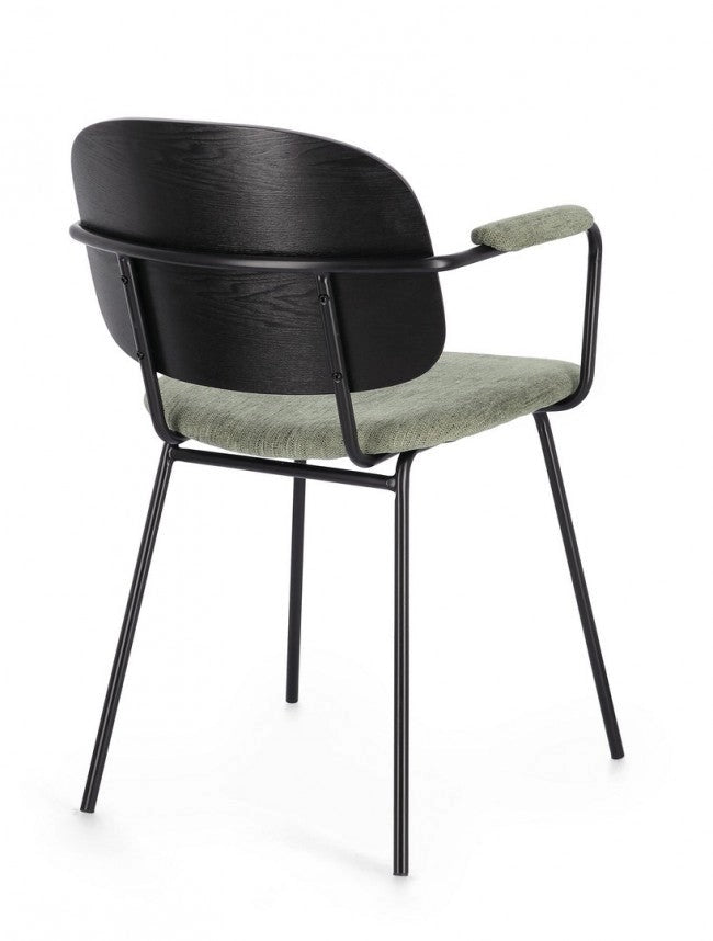 Set 2 Sedie 57x60x80 cm Sienna in Tessuto Verde