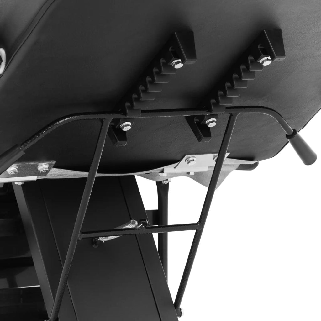 Poltrona estetica professionale 200 kg acciaio inox PVC nero 14_0008994