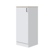 Mobile alto 1 anta Aveny, Colonna cucina, Modulo dispensa verticale, Mobile verticale compatto, 60x60 h148 cm, Bianco e Rovere