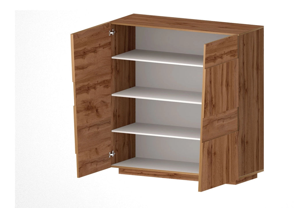Credenza 2 Ante 120x44x126 cm Pongo 2A Rovere Wotan