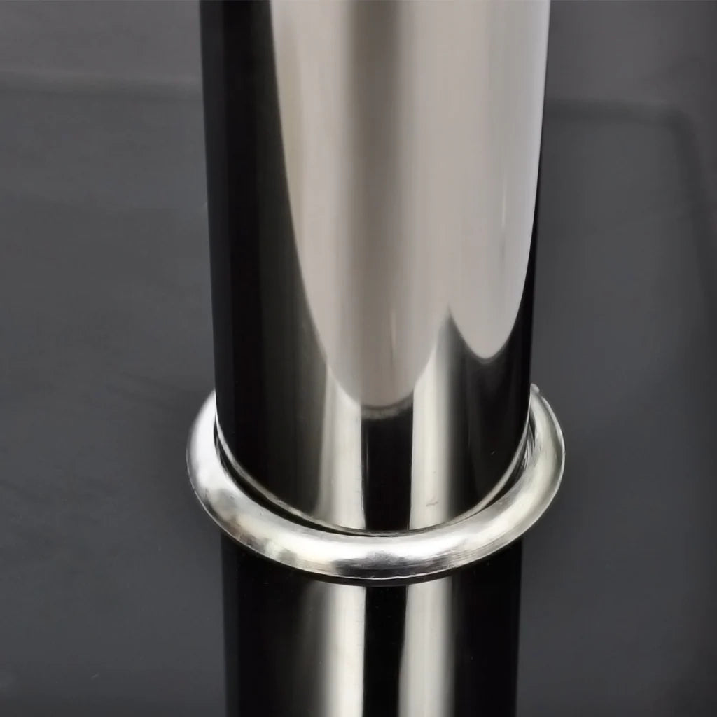 Tavolino da caffè di design vetro bianco e nero 2 ripiani 65 x 45 cm 0902029