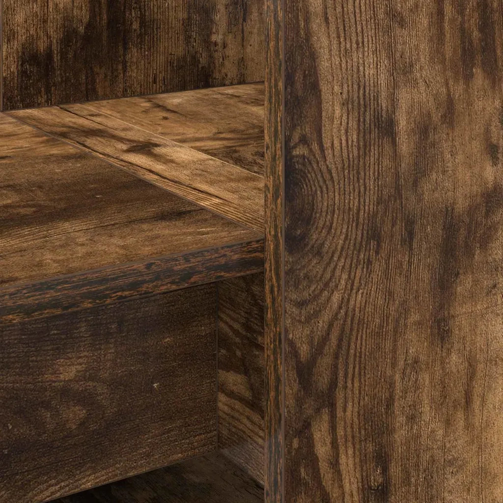vidaXL Scrivania Rovere fumo 122 x 67 x 145 cm Legno multistrato