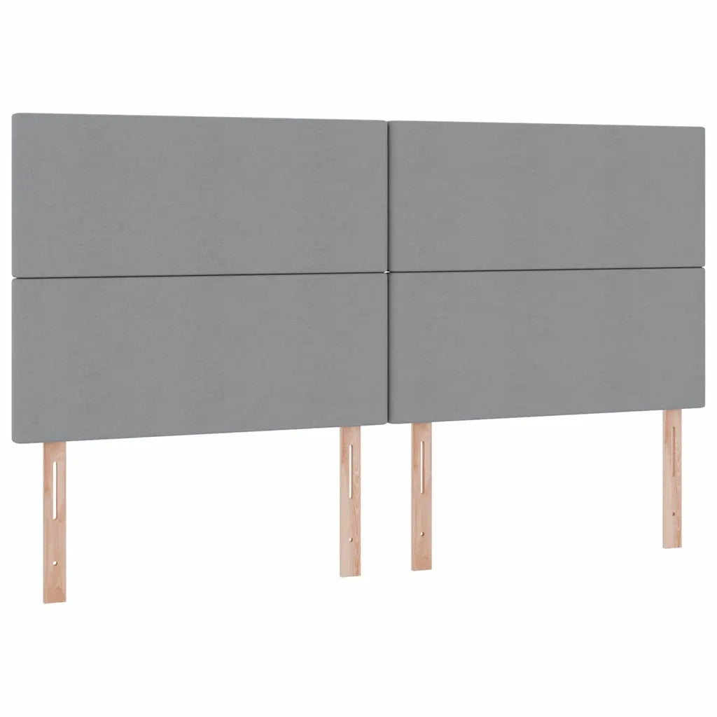 Letto con contenitore e LED con led Grigio chiaro 200 x 200 cm 3372375