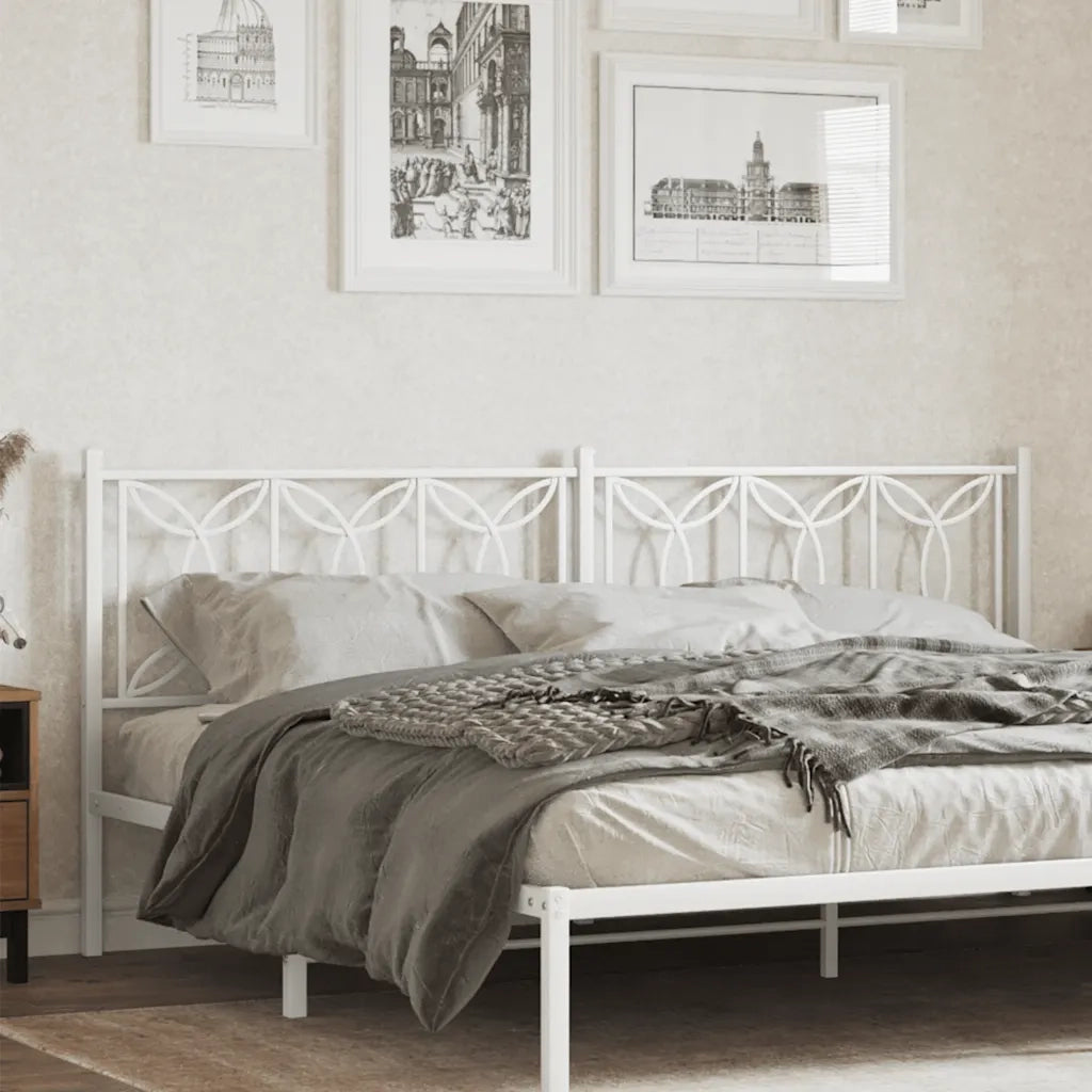 Testiera | Testata di Ricambio in Metallo Bianco 193 cm