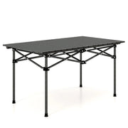 Tavolo da campeggio pieghevole 95 x 55 x 50 cm per 4-6 persone design leggero e robusto in alluminio nero 20_0019668