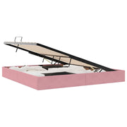 Letto matrimoniale | Letto per adulti | Letto ottomano con archiviazione Rosa 200 x 200 cm Velluto