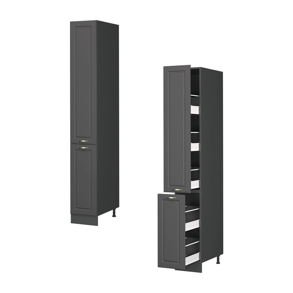 Vicco Mobiletto base per cucina Landhaus antrazit-oro 30 cm