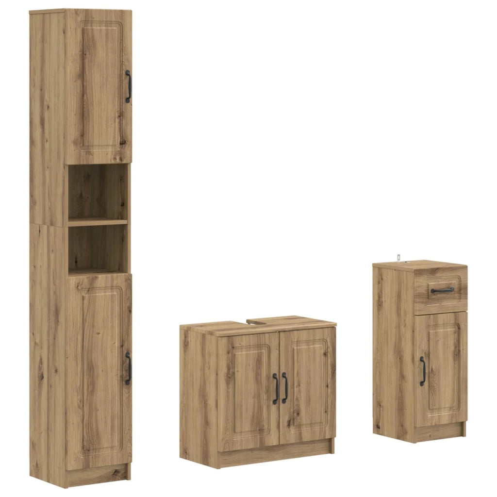 Set di armadietti da bagno in 3 pezzi UTRECHT 3417899