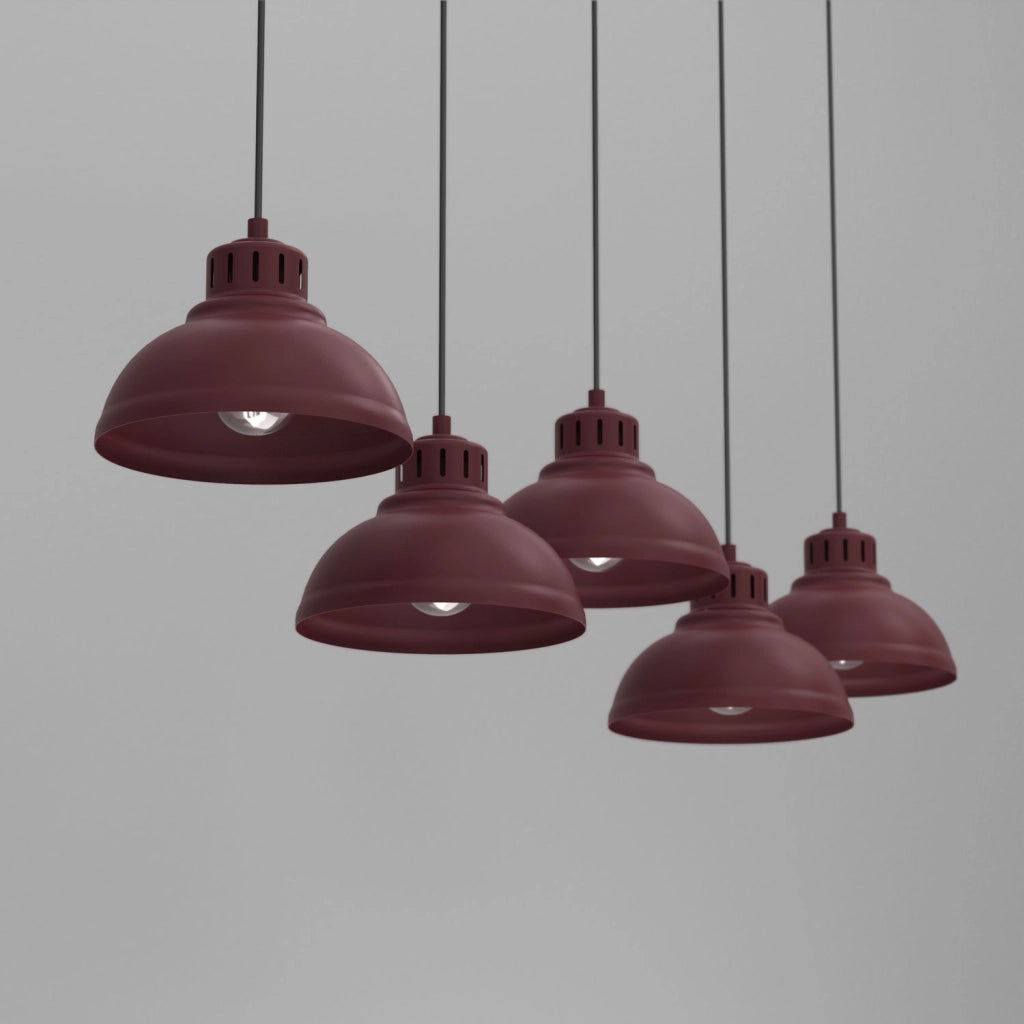 Lampada a sospensione Sven 5xE27 bordo metallo Luminex
