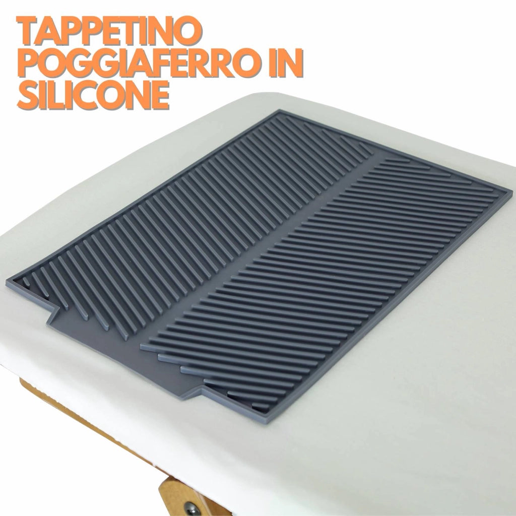 Marvin Asse da Stiro Lara Richiudibile con Ruote e Ripiano Porta Biancheria Robusto Pieghevole Salvaspazio Made in  Noce