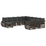 Set Divano da Giardino 12 pcs Grigio polyrattan 3435623