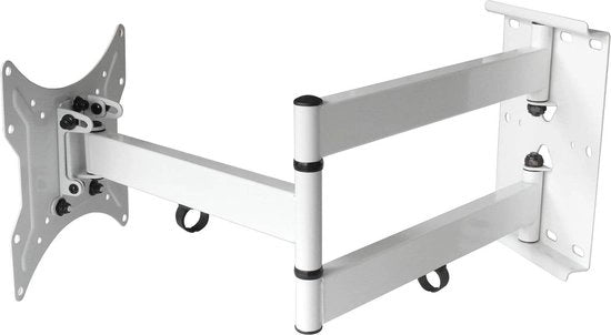 Montaggio per TV da parete estensibile 16-50 pollici fino a 65 cm - Sostegno inclinabile per TV LED LCD 3D HD - VESA 100 200 - Bianco Modello: L22W