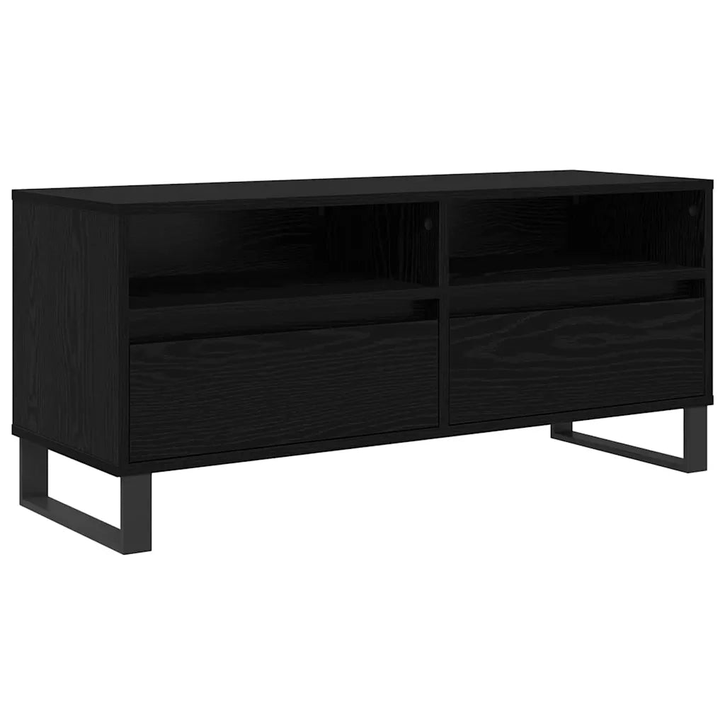 Mobile TV con cassetto Rovere Nero 100 x 34,5 x 44,5 cm 881788